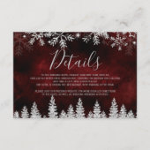 Silver snow pine red Christmas winter details Begleitkarte (Vorderseite)