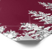 Silver snow pine red Christmas winter wedding Poster (Ecke)
