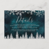 Silver snow pine teal Christmas winter details Begleitkarte (Vorderseite)