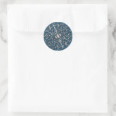 Silver Snowflake 2 - Weihnachtsaufkleber Runder Aufkleber (Tasche)
