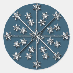 Silver Snowflake 4 - Holiday Aufkleber