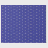 Silver Snowflake auf Blue Winter Gift Wrap Geschenkpapier (Flach)