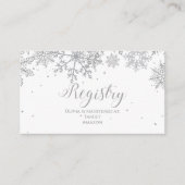 Silver Snowflake Baby Registry Begleitkarte (Vorderseite)