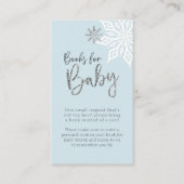 Silver Snowflake Babydusche Anfrage Begleitkarte (Vorderseite)