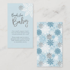 Silver Snowflake Babydusche Anfrage Begleitkarte