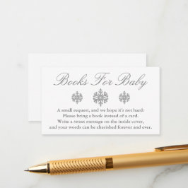 Silver Snowflake Books für Babykarten Begleitkarte