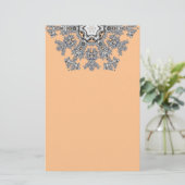 Silver Snowflake Briefpapier (Stehend Vorderseite)