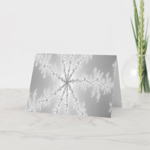 Silver Snowflake Card Feiertagskarte