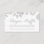 Silver Snowflake Diaper Raffle Begleitkarte (Vorderseite)