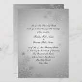 Silver Snowflake Edelsteine Einladung (Vorne/Hinten)