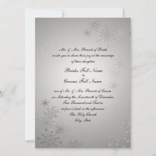 Silver Snowflake Edelsteine Einladung
