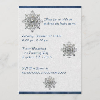 Silver Snowflake Einladung