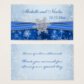 Silver Snowflake Gastgeschenk Hochzeit Tag Busines (Vorne & Hinten)