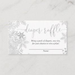 Silver Snowflake Gender-Neutral Baby-Windel-Tombol Begleitkarte