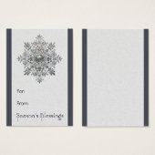 Silver Snowflake-Geschenk-Tag (Vorne & Hinten)