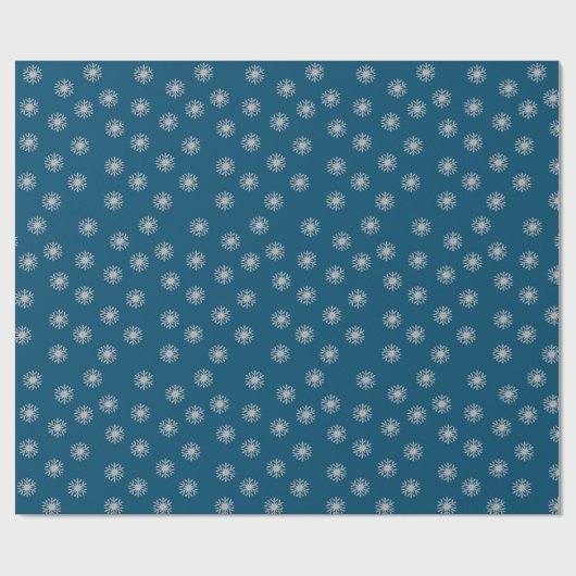 Silver Snowflake Geschenkpapier (Flach)