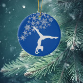 Silver Snowflake Gymnastik Personalisiert Keramikornament