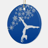 Silver Snowflake Gymnastik Personalisiert Keramikornament (Links)