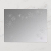 Silver Snowflake Hochzeitsempfang Begleitkarte (Rückseite)