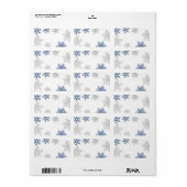 Silver Snowflake Hochzeitsplattform Adressaufkleber (Vorne)