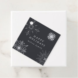 Silver Snowflake Holiday Favor Tags Geschenkanhänger