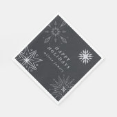 Silver Snowflake Holiday Paper Napkins Serviette (Ecke)