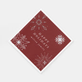 Silver Snowflake Holiday Paper Napkins Serviette (Ecke)