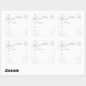 Silver Snowflake Holiday Quadratischer Aufkleber (Blatt)