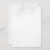 Silver Snowflake ist auf dem Weg zur Winter Baby D Einladung (Rückseite)