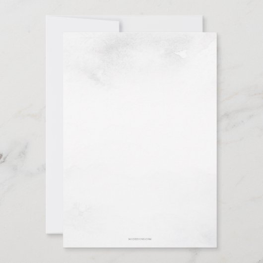 Silver Snowflake ist auf dem Weg zur Winter Baby D Einladung (Rückseite)