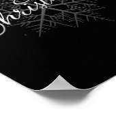 Silver Snowflake Merry Christmas Poster (Ecke)