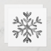 Silver Snowflake Modern Elegante Weihnachten (Vorne/Hinten)