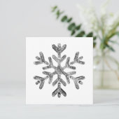 Silver Snowflake Modern Elegante Weihnachten (Stehend Vorderseite)