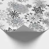 Silver Snowflake Muster Weihnachtspapier Geschenkpapier (Ecke)