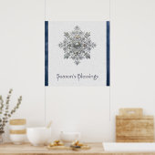 Silver Snowflake Poster (Küche)