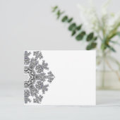 Silver Snowflake Postkarte (Stehend Vorderseite)