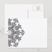 Silver Snowflake Postkarte (Vorne/Hinten)
