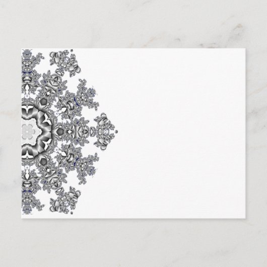 Silver Snowflake Postkarte (Vorderseite)