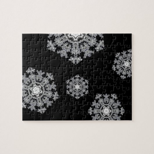 Silver Snowflake Puzzle (Horizontal)