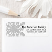 Silver Snowflake: Rücksendeadressen-Aufkleber (Insitu)