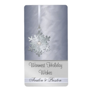 Silver Snowflake Silver Jewel Holiday Wine