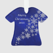 Silver Snowflake Soccer Ball Flame Ornament (Rückseite)