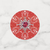 Silver Snowflake und Ruby Confetti Konfetti (Klein Vorderseite)