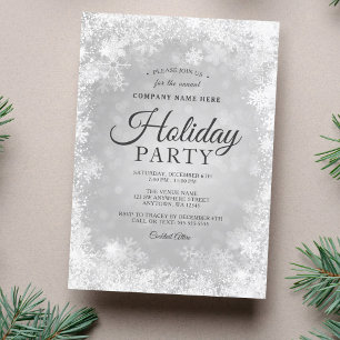 Silver Snowflake Weihnachten Corporate Holiday Par Einladung