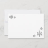 Silver Snowflake Winter 16 . Geburtstag RSVP Karte (Rückseite)
