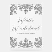 Silver Snowflake Winter Brautparty Acrylschild (Vorderseite)