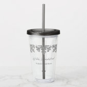 Silver Snowflake Winter Brautparty Acryltrinkbecher (Vorderseite)