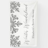 Silver Snowflake Winter Brautparty Banner (Vertikal)
