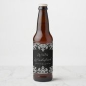 Silver Snowflake Winter Brautparty Bierflaschenetikett (Vorderseite)