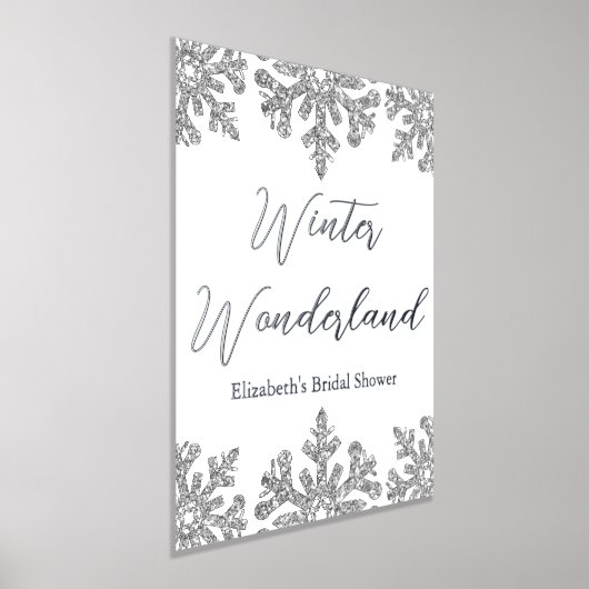 Silver Snowflake Winter Brautparty Foliendrucke (Ablage )